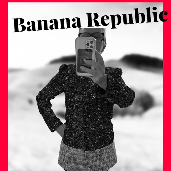 Banana Republic black & white Jacket size S - Picture 2 of 9